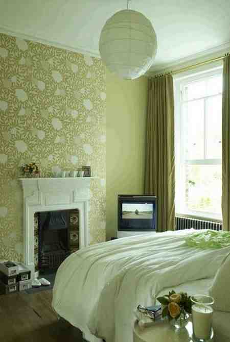 green bedroom wallpaper,bedroom,room,furniture,bed,wall