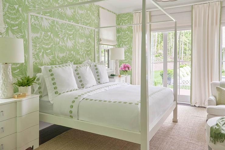 green bedroom wallpaper,furniture,bed,bedroom,room,bed frame