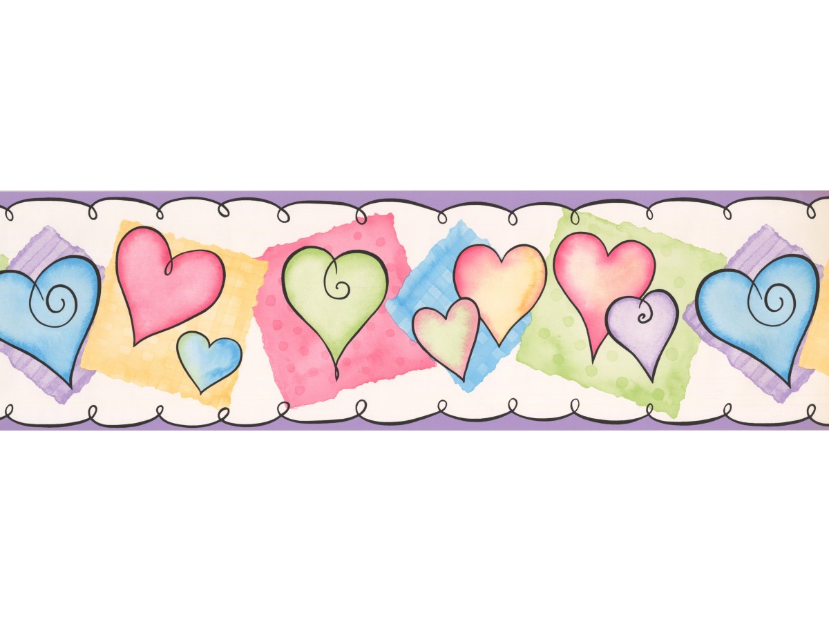 borde de papel tapiz para niños,suministro de decoración de pasteles,corazón