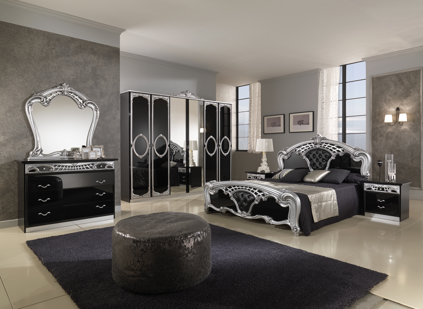 silver bedroom wallpaper,bedroom,furniture,room,interior design,bed frame