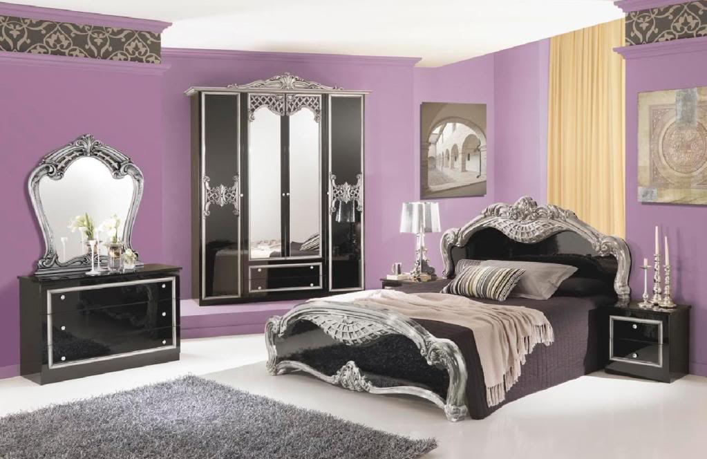 silver bedroom wallpaper,bedroom,furniture,bed,room,purple