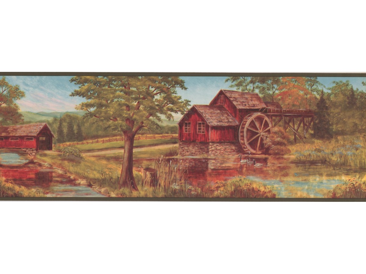 country wallpaper borders,barn,painting,log cabin,art,landscape