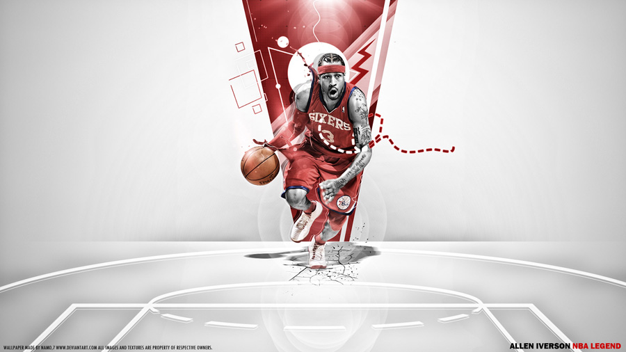 allen iverson fondo de pantalla para iphone,rojo,baloncesto,clavada,jugador de baloncesto,movimientos de baloncesto