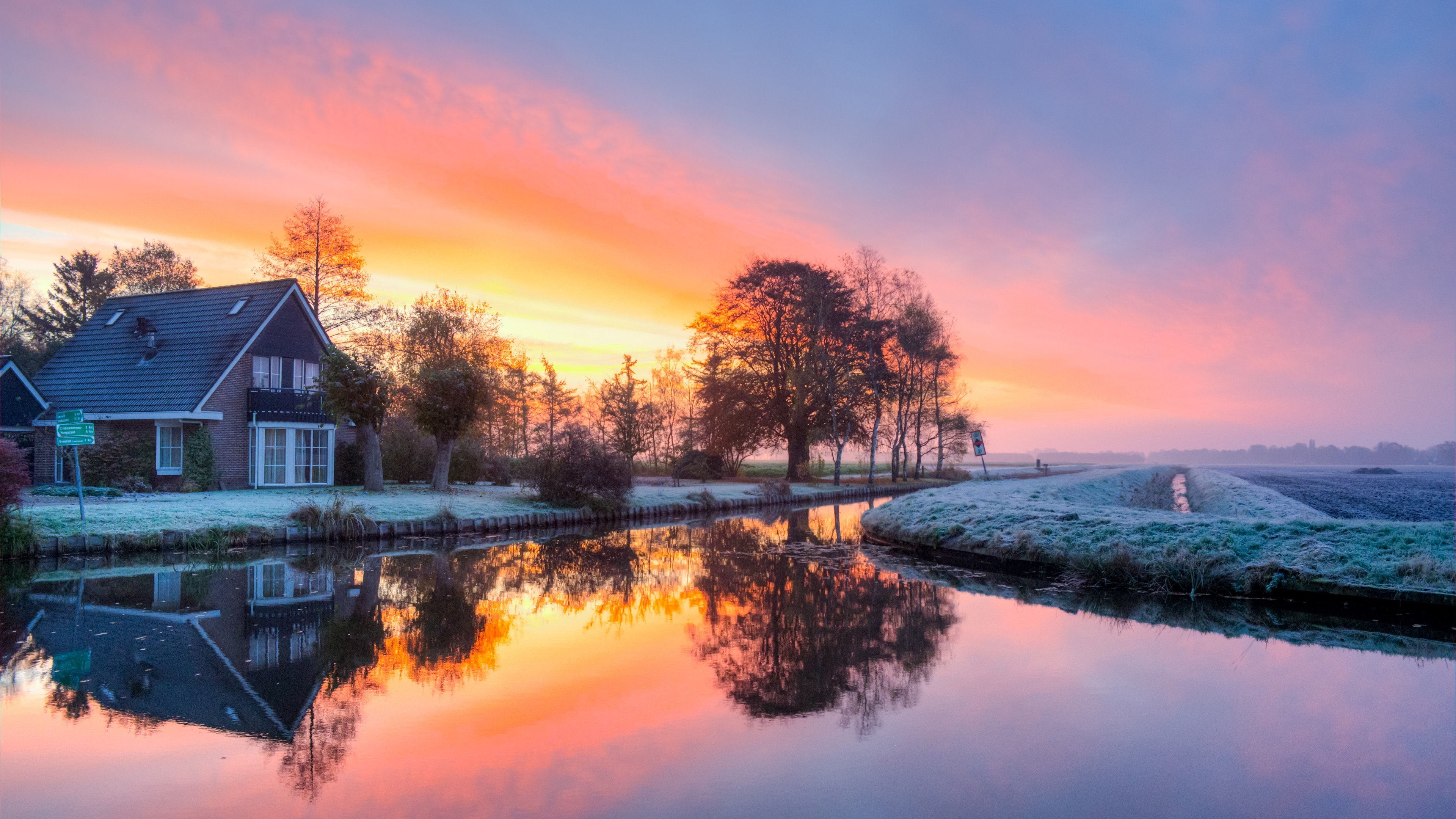 beaux fonds d'écran 4k,ciel,paysage naturel,la nature,réflexion,lever du soleil