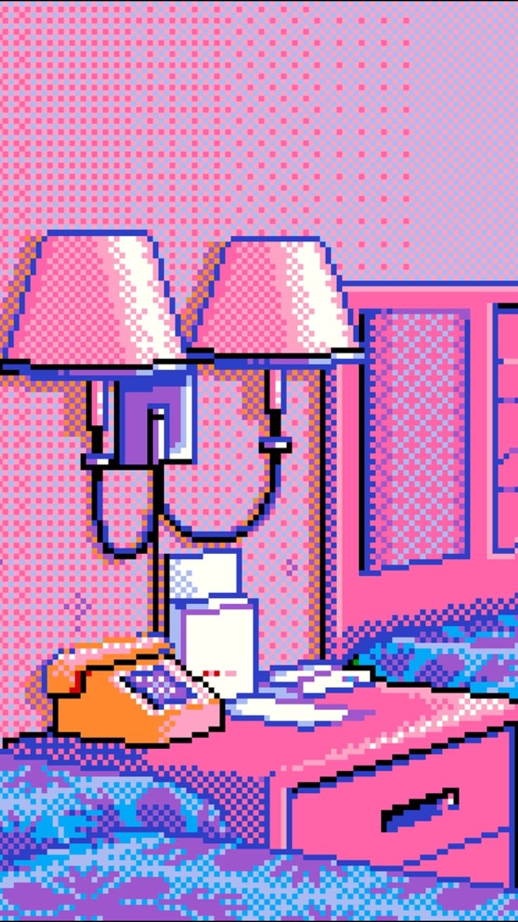 pixel iphone wallpaper,pink,room,clip art,illustration