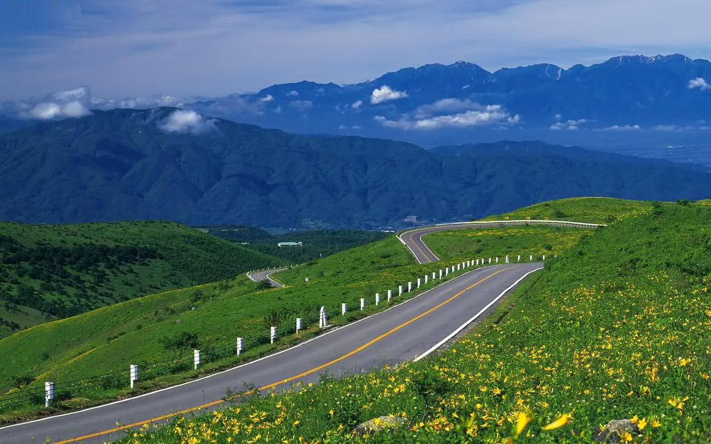 大型壁紙,自然の風景,山,道路,山脈,自然