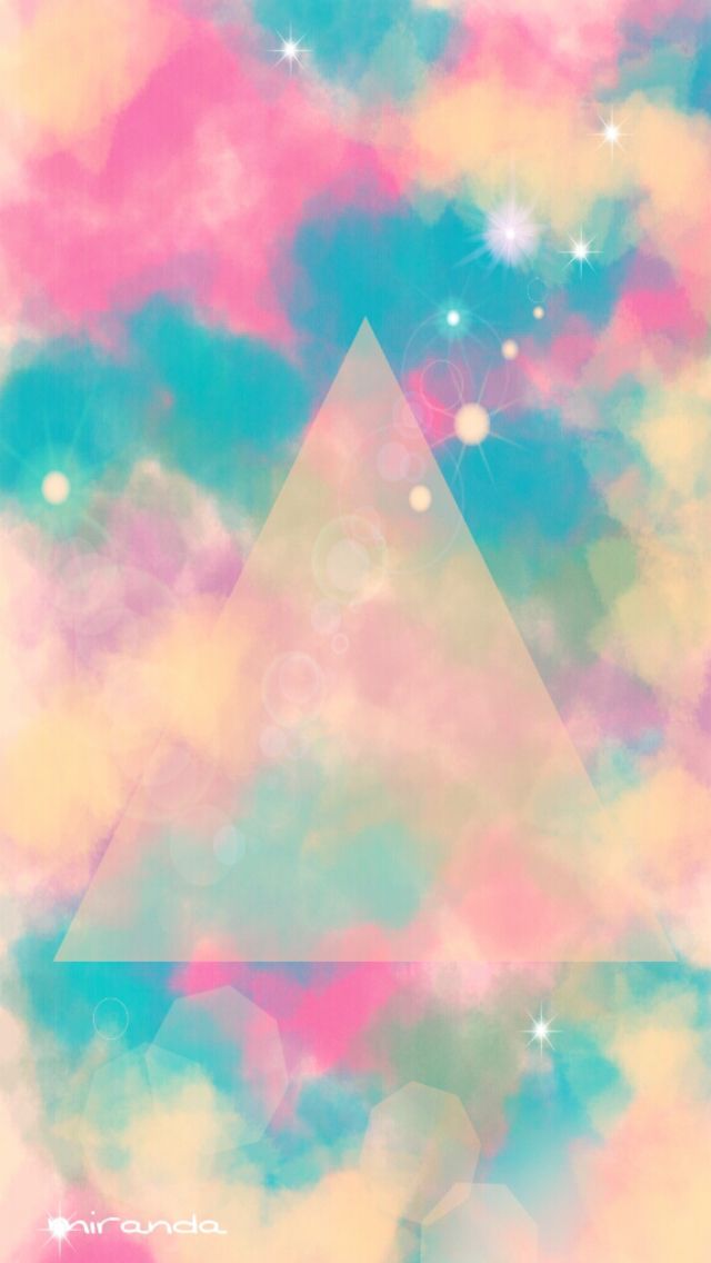 壁紙iphone 5かわいい,空,ピンク,パターン,三角形,雲