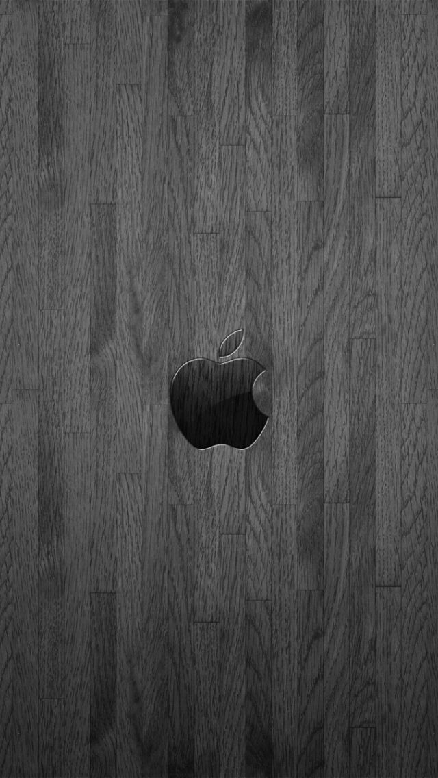 apple wallpaper hd for iphone 5,black,wood,rock
