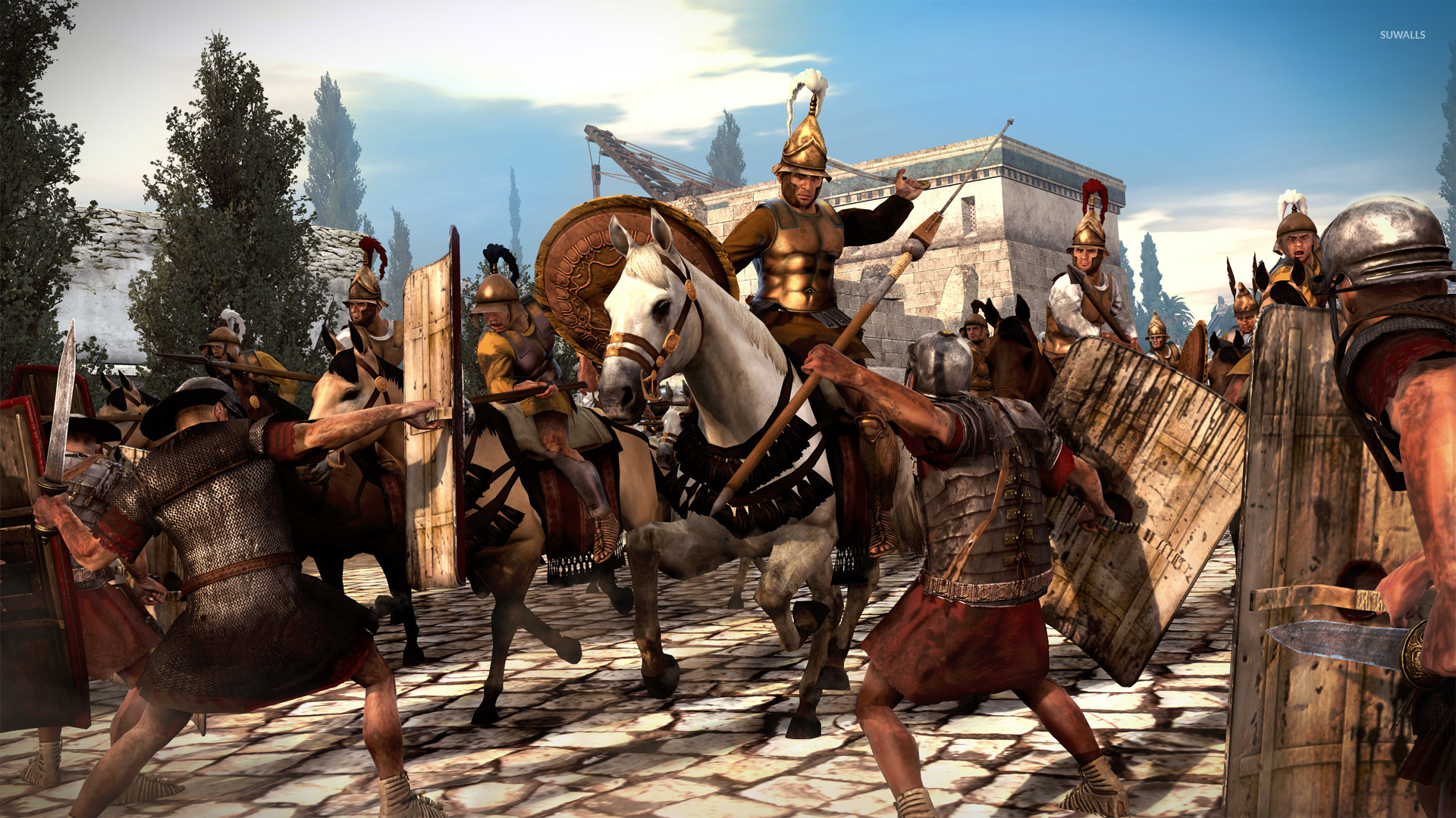 rome total war fond d'écran,jeu d'aventure d'action,jeu pc,animal de troupeau,moyen âge,mythologie