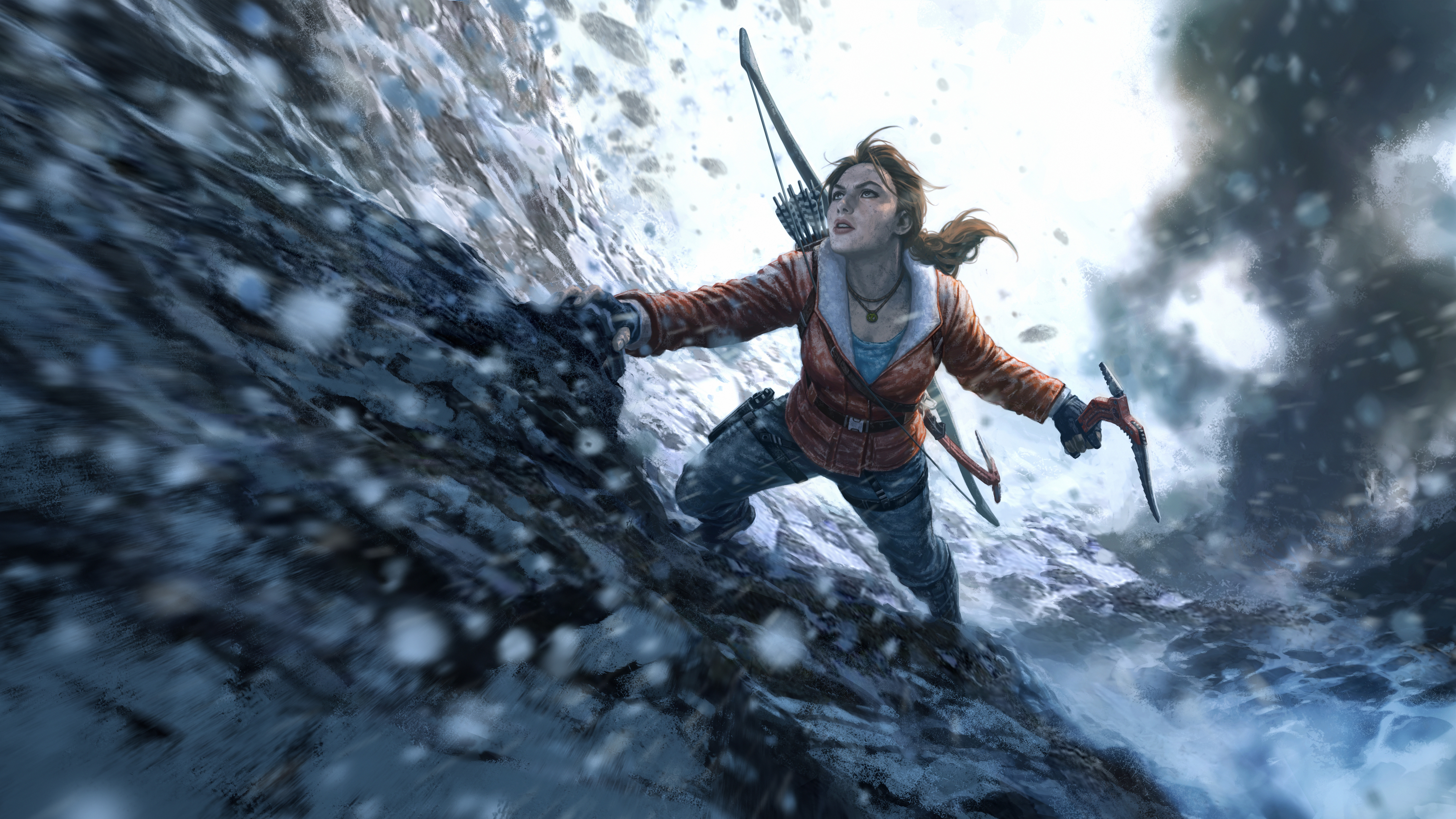 tomb raider wallpaper 4k,action adventure game,action figure,geological phenomenon,adventure,cg artwork