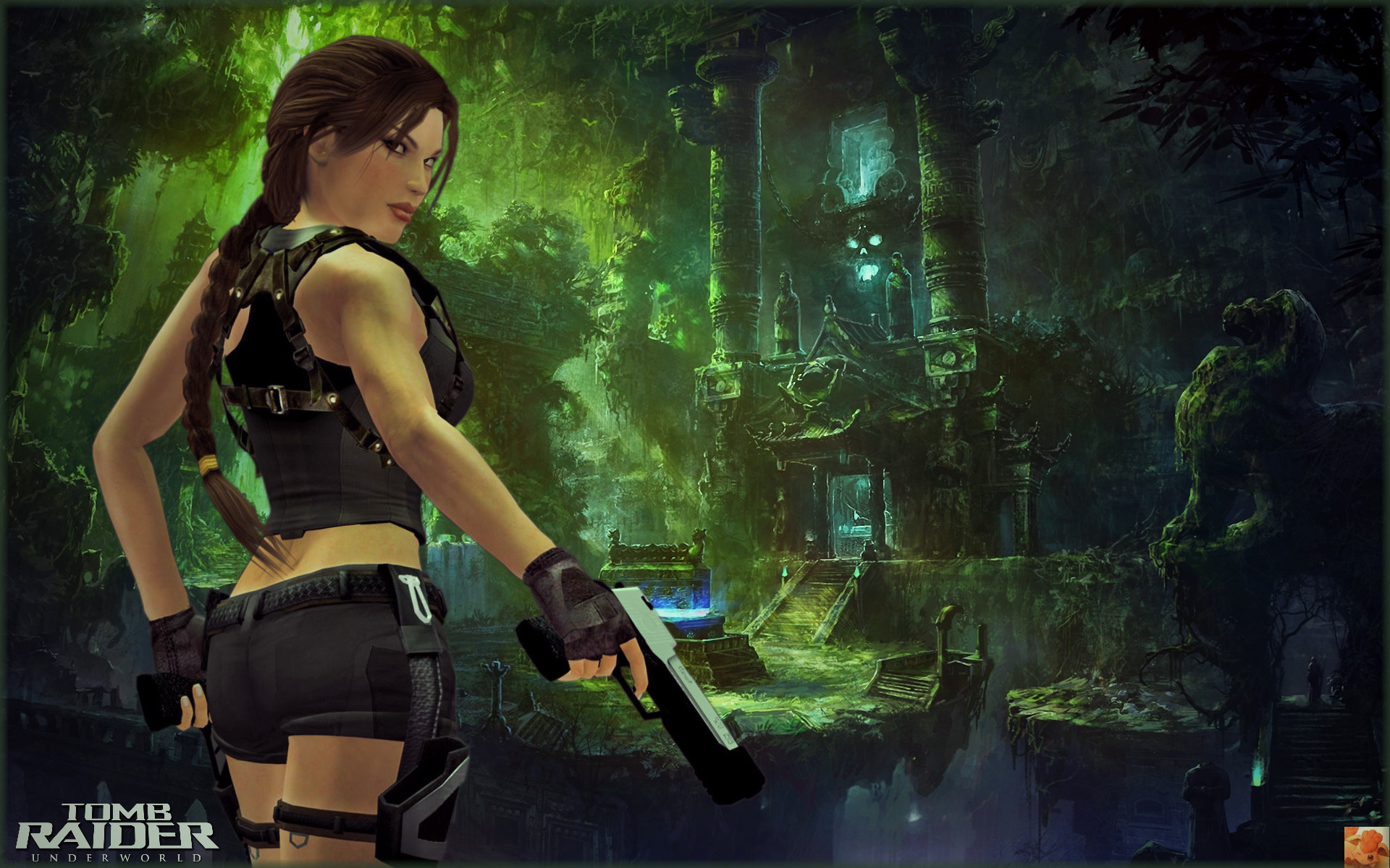 tomb raider underworld sfondo,gioco di avventura e azione,gioco per pc,cg artwork,composizione digitale,immagine dello schermo