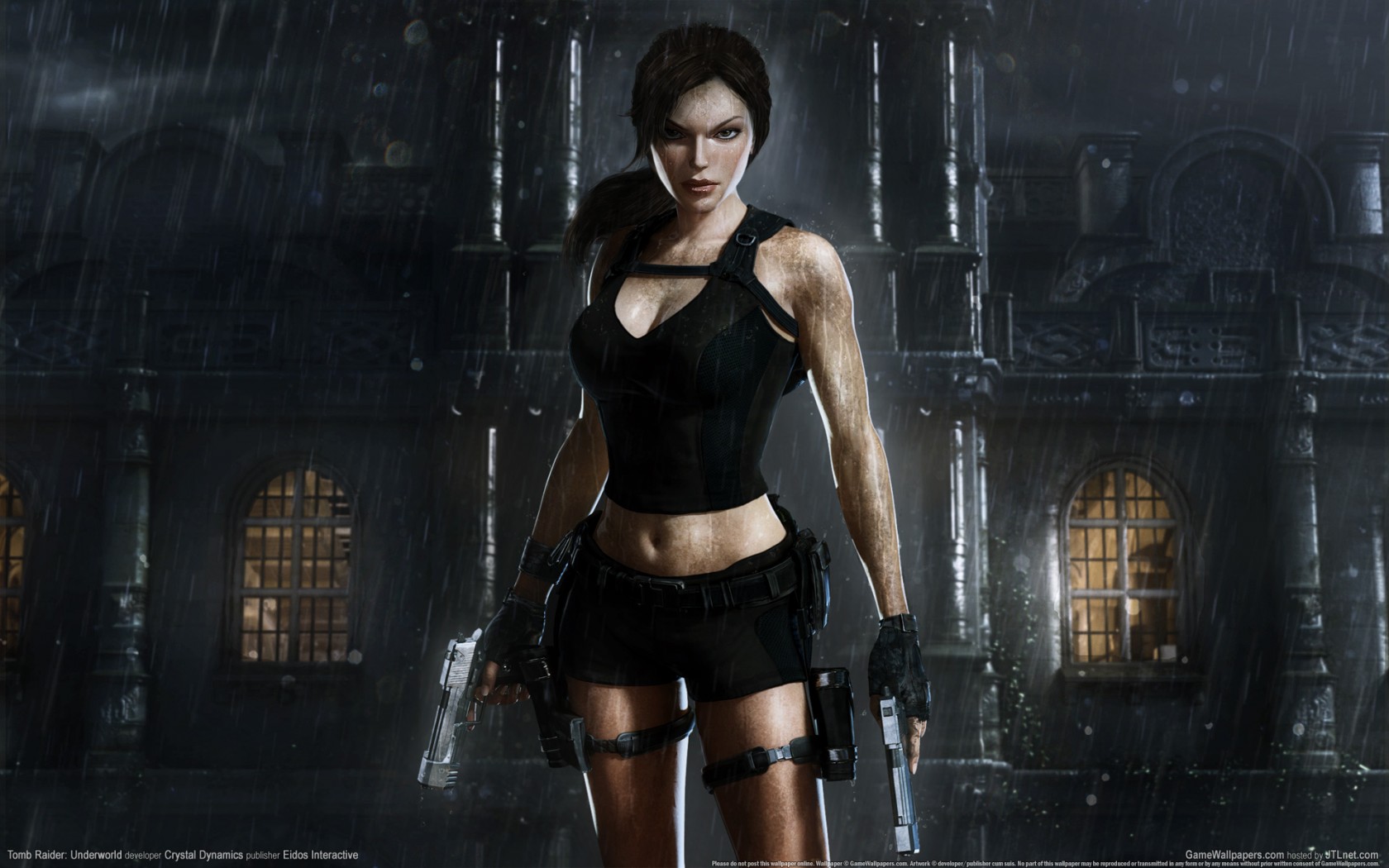 tomb raider underworld wallpaper,fashion,leg,agent provocateur,fetish model,muscle