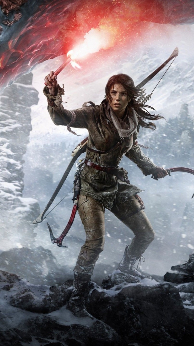 fond d'écran iphone tomb raider,jeu d'aventure d'action,oeuvre de cg,mythologie,démon,personnage fictif