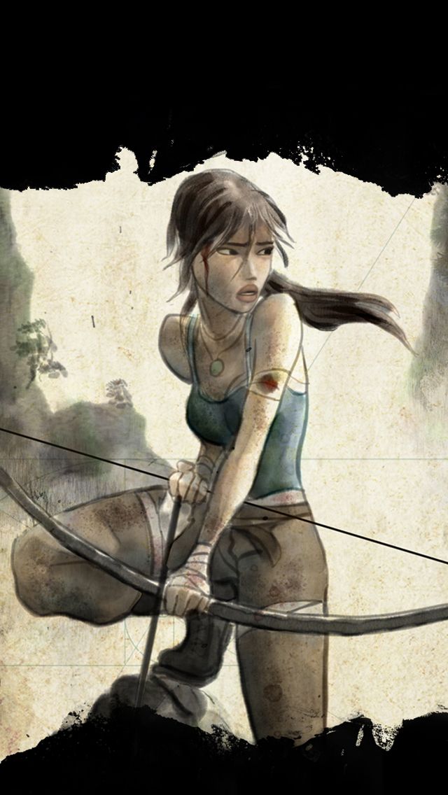 tomb raider iphone fondos de pantalla,arco y flecha,tiro al arco,ilustración,cg artwork,flecha