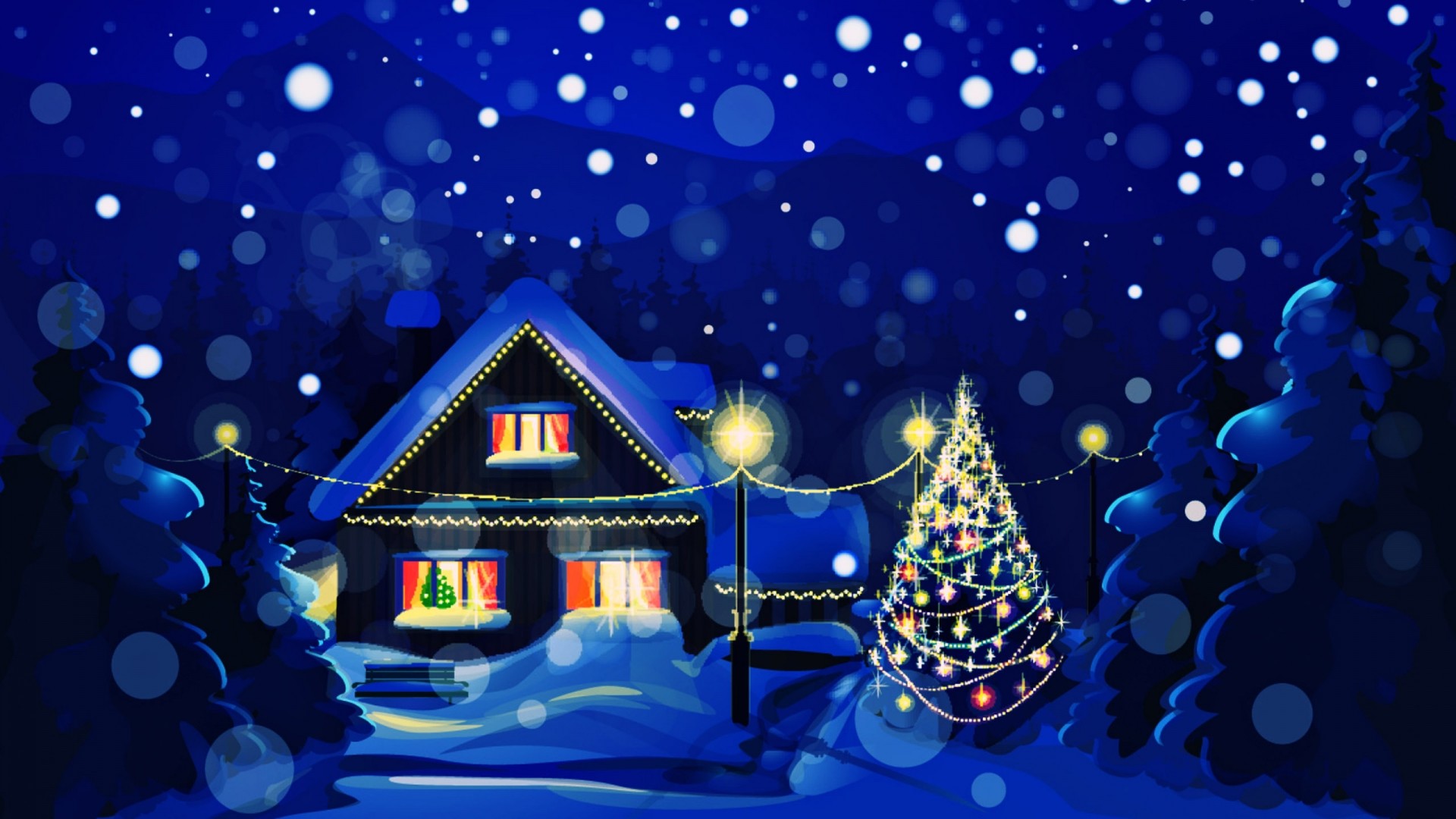 fondo de pantalla weihnachten,nochebuena,navidad,invierno,árbol,cielo