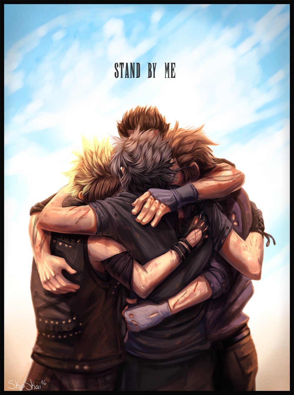 ffxv wallpaper,hug,interaction,poster,photography,movie