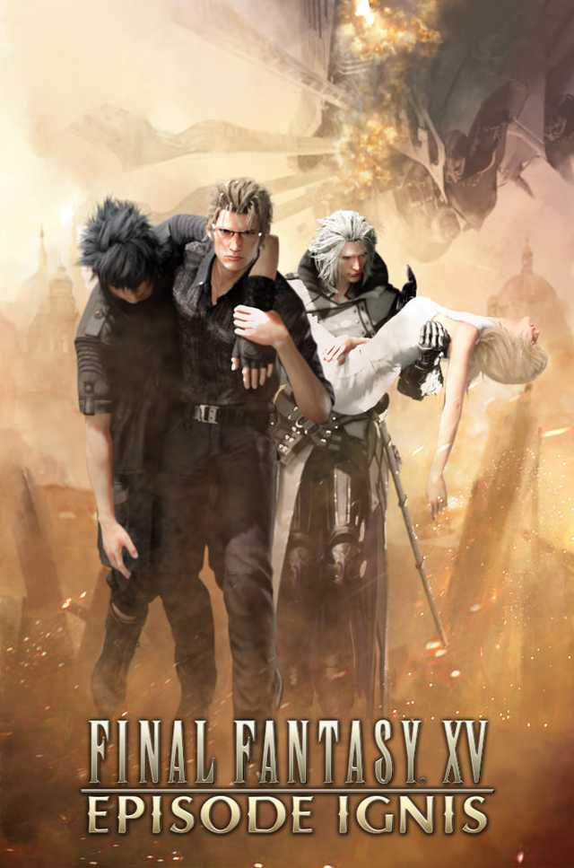 fondo de pantalla ffxv,película,póster,película de acción,fuente,pie de foto