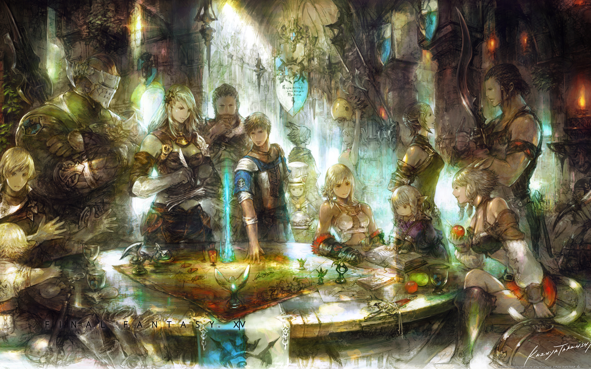 final fantasy xv wallpaper,mythology,art,cg artwork,illustration,fictional character