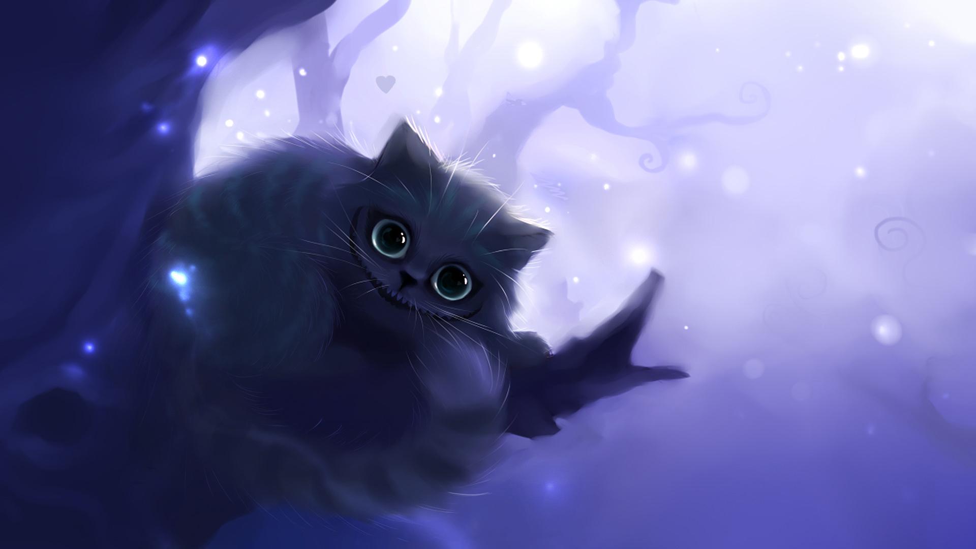 papel pintado del gato de cheshire,gato,gato negro,gatos pequeños a medianos,felidae,azul
