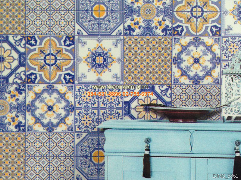 wallpaper ติด ผนัง,tile,blue,wall,pattern,mosaic