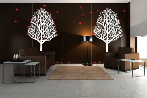 wallpaper ติด ผนัง,tree,interior design,room,lighting,wall