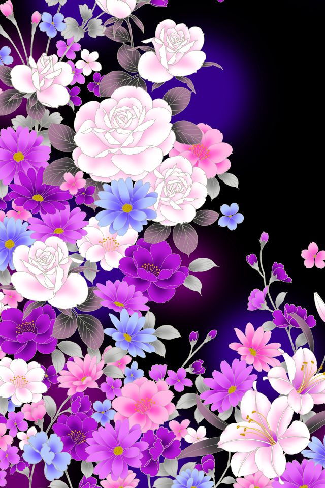 モバイル用の美しい花の壁紙,花,紫の,バイオレット,花弁,工場