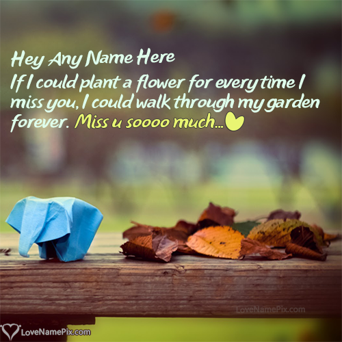 Write Name On I Miss U Messages For Lover Picture Missu Message