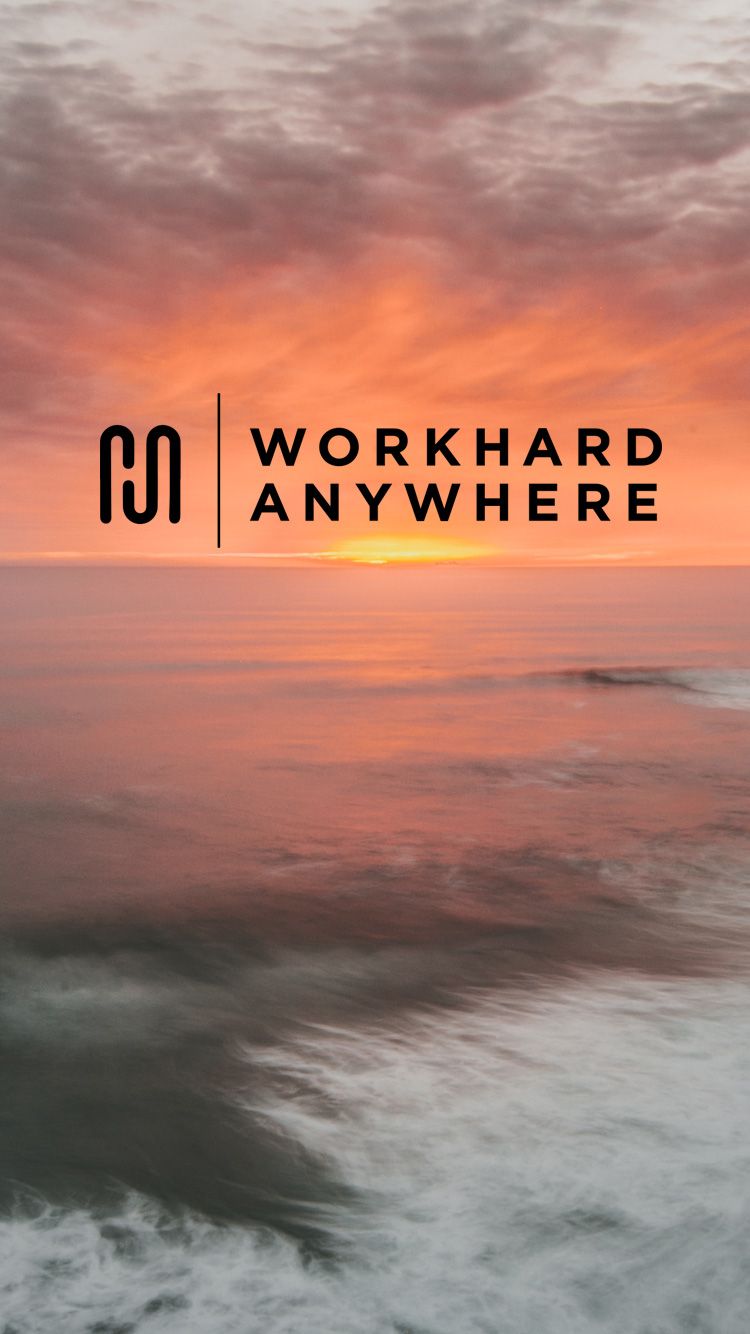 work hard anywhere wallpaper,sky,text,horizon,red sky at morning,font