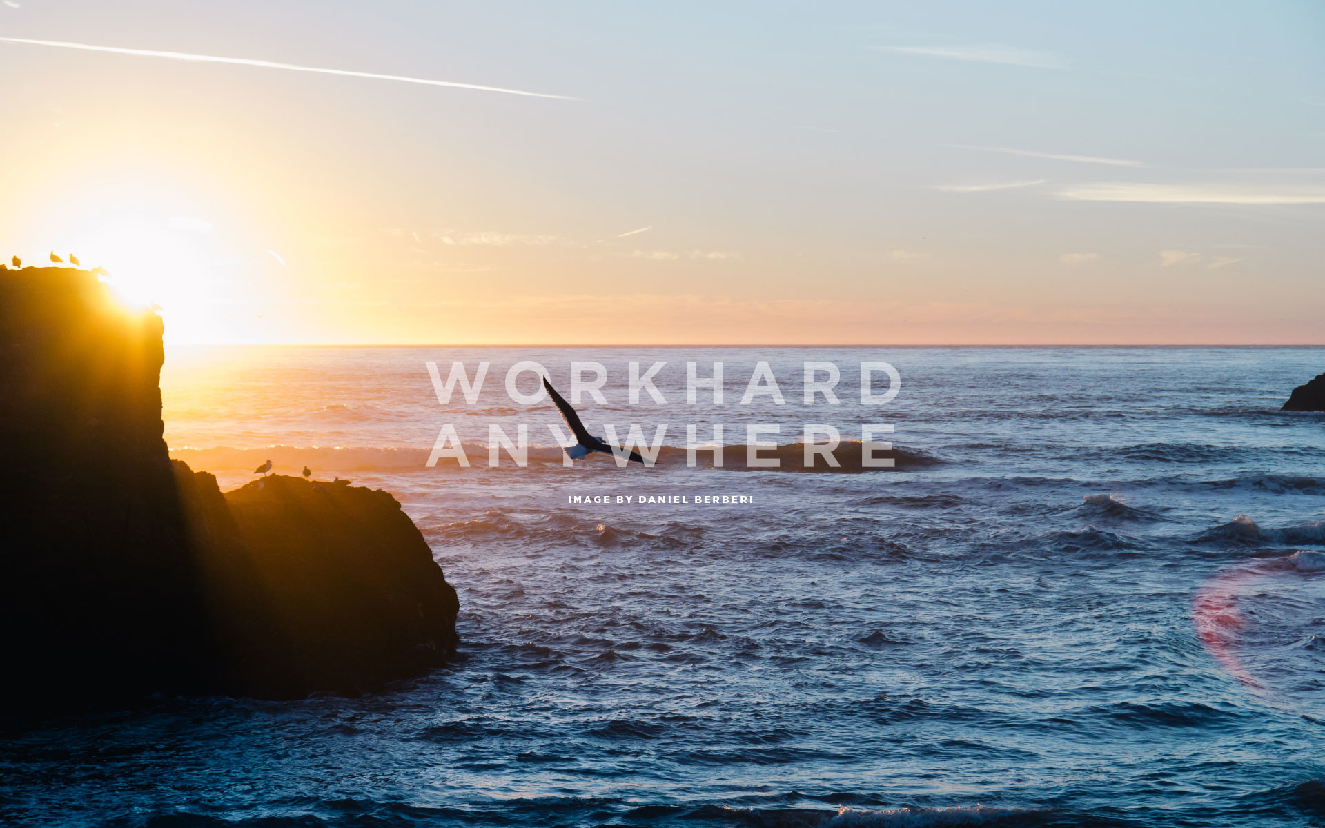 work hard anywhere wallpaper,sky,horizon,sea,ocean,wave