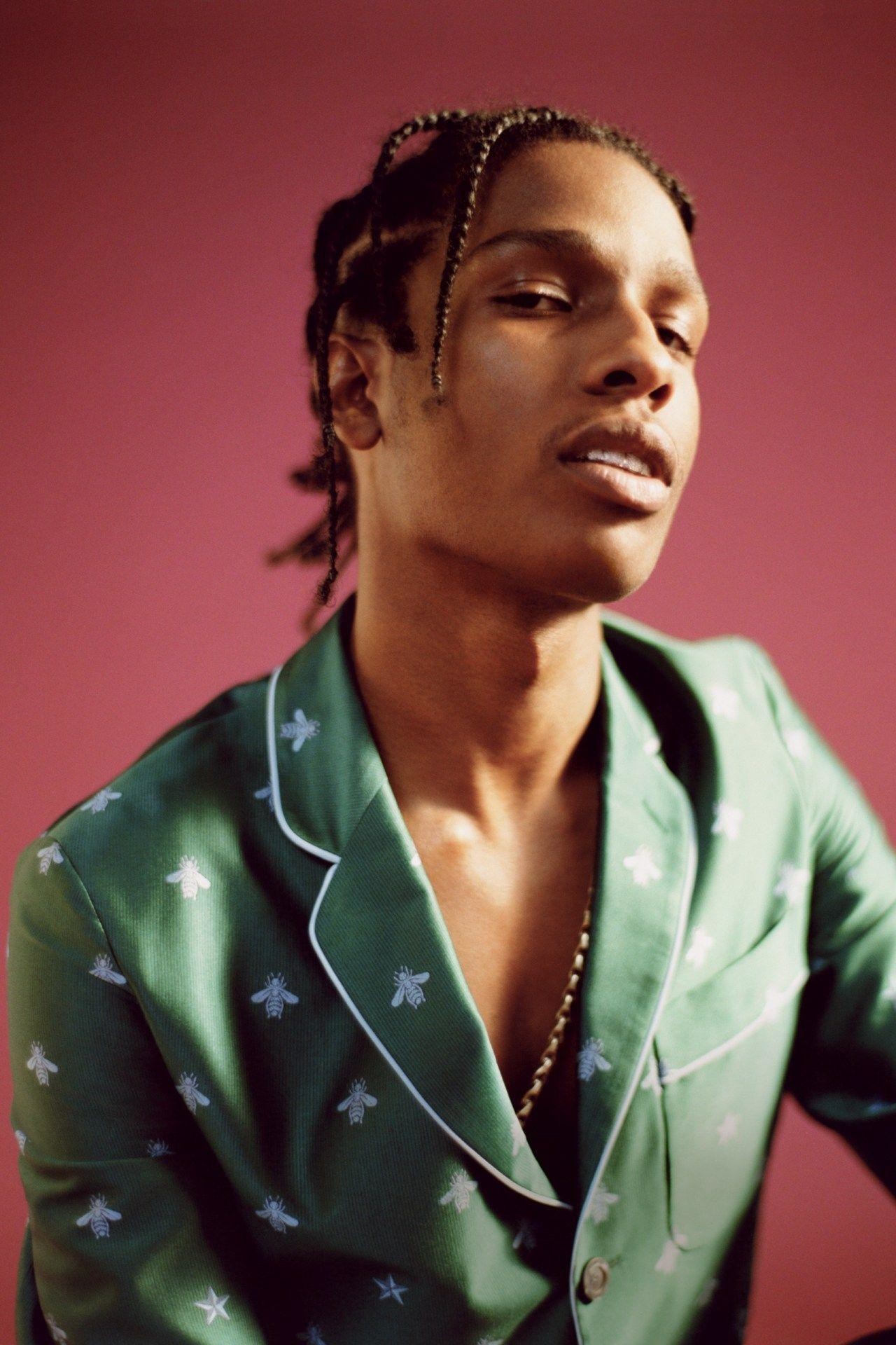 asap rocky iphone wallpaper,hairstyle,forehead,portrait,black hair,jheri curl