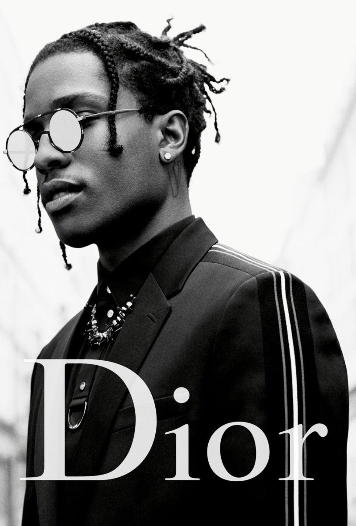 asap rocky iphone wallpaper,eyewear,hairstyle,album cover,glasses,music