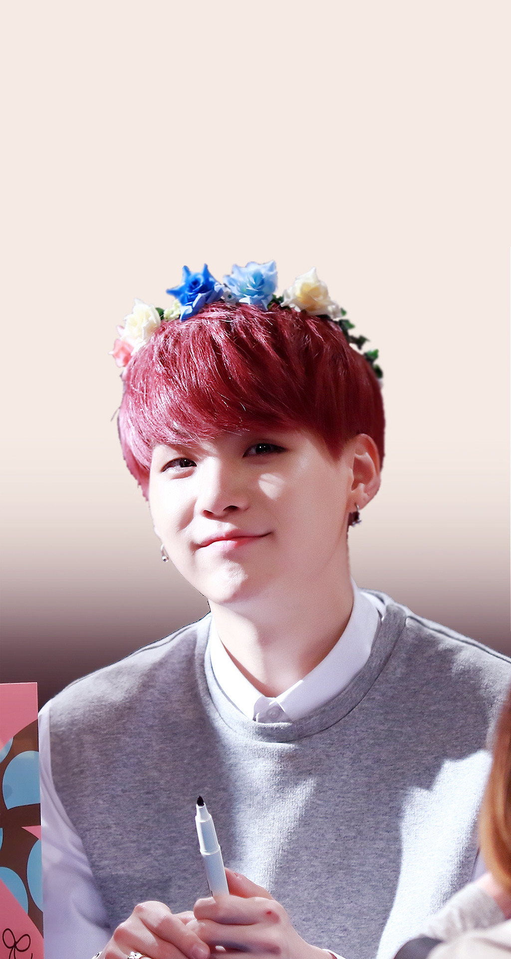 bts suga wallpaper,hair,hairstyle,hair accessory,forehead,chin