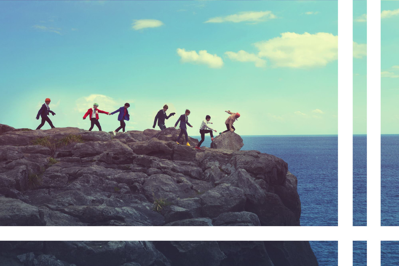 bts desktop wallpaper,sky,horizon,sea,ocean,rock