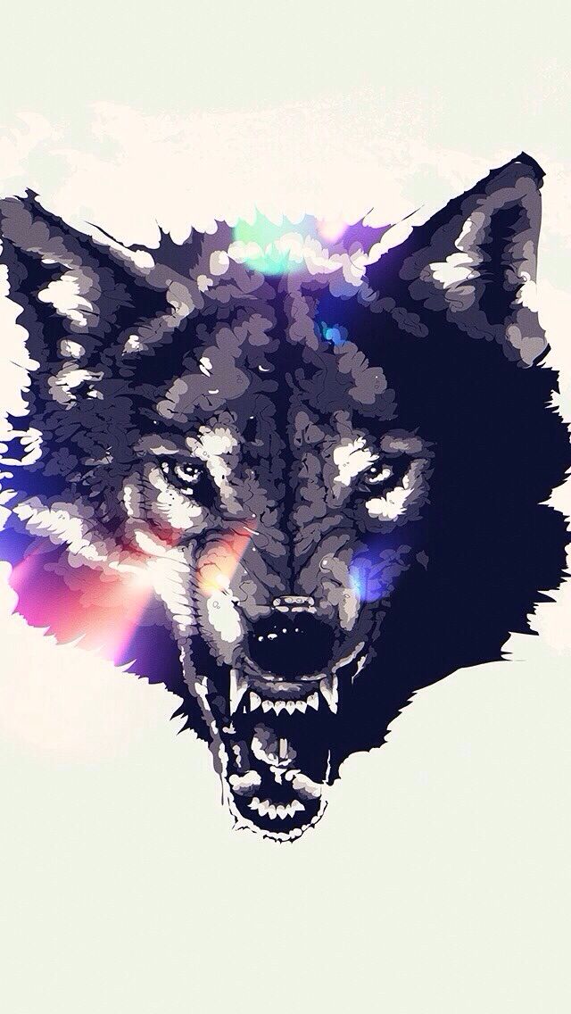 늑대 전화 벽지,늑대,삽화,주둥이,티셔츠,야생 동물