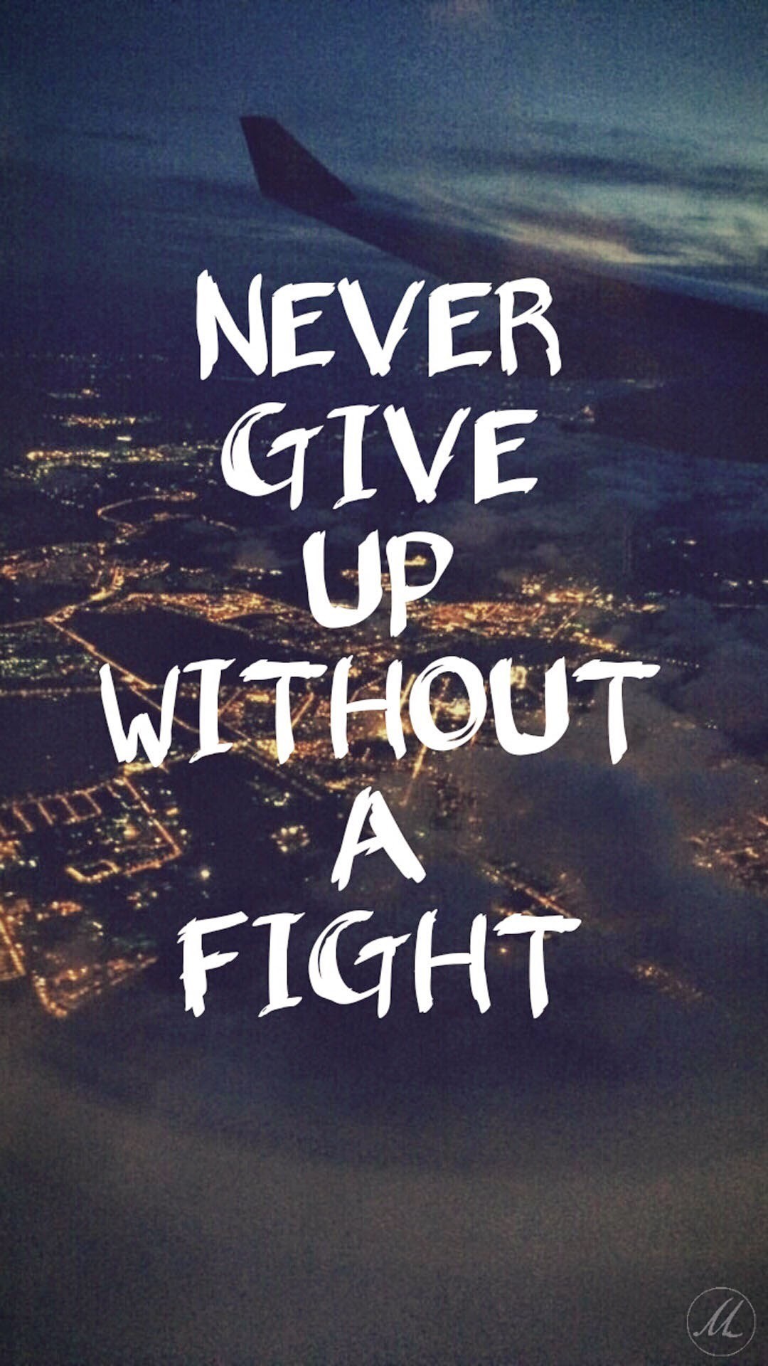 never give up wallpaper,font,text,sky,landscape,photography