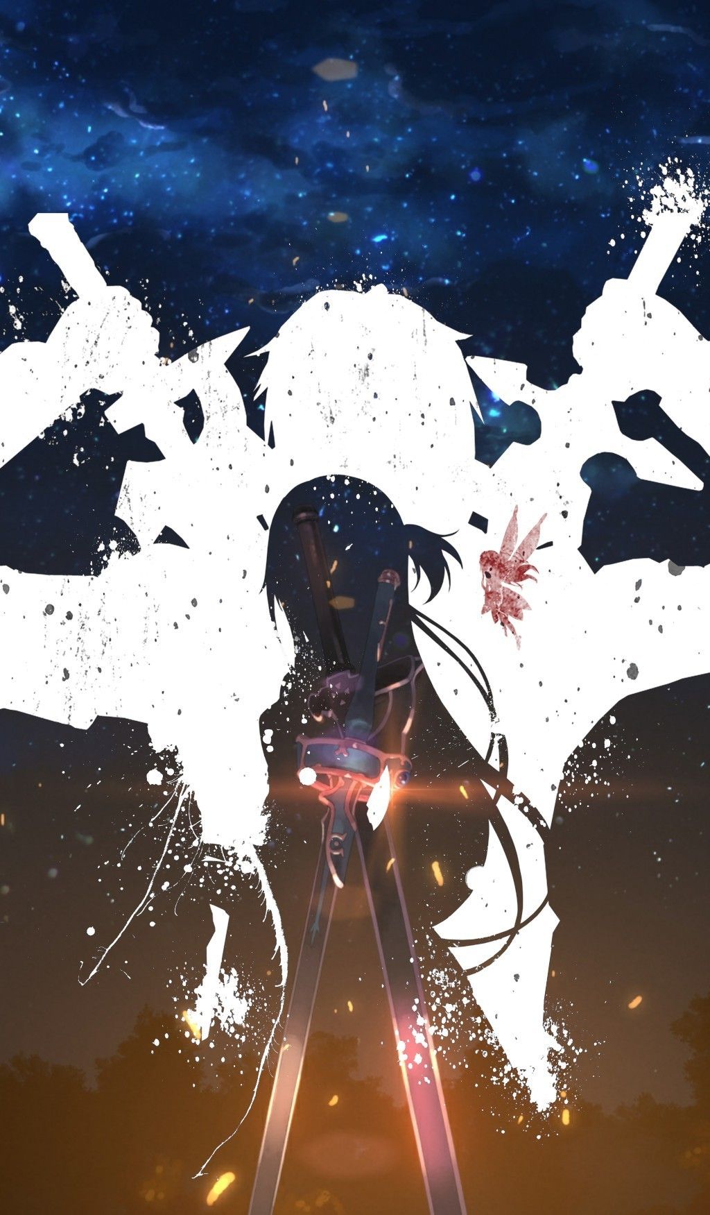 sword art online wallpaper iphone,water,space,illustration,world,art