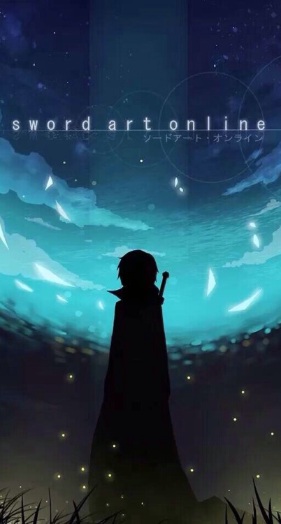 sword art online wallpaper iphone,sky,atmosphere,space,illustration,night