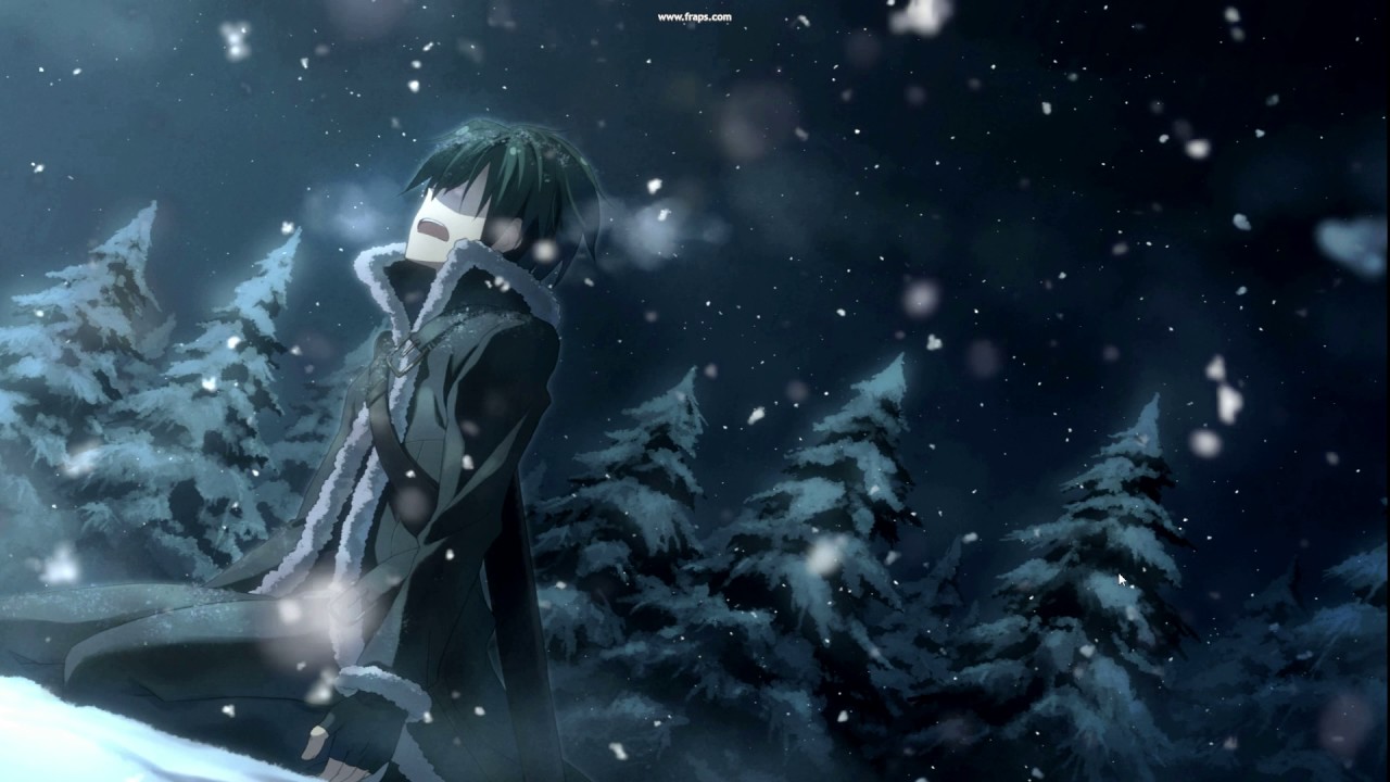 fondo de pantalla de kirito,cg artwork,anime,cielo,oscuridad,espacio