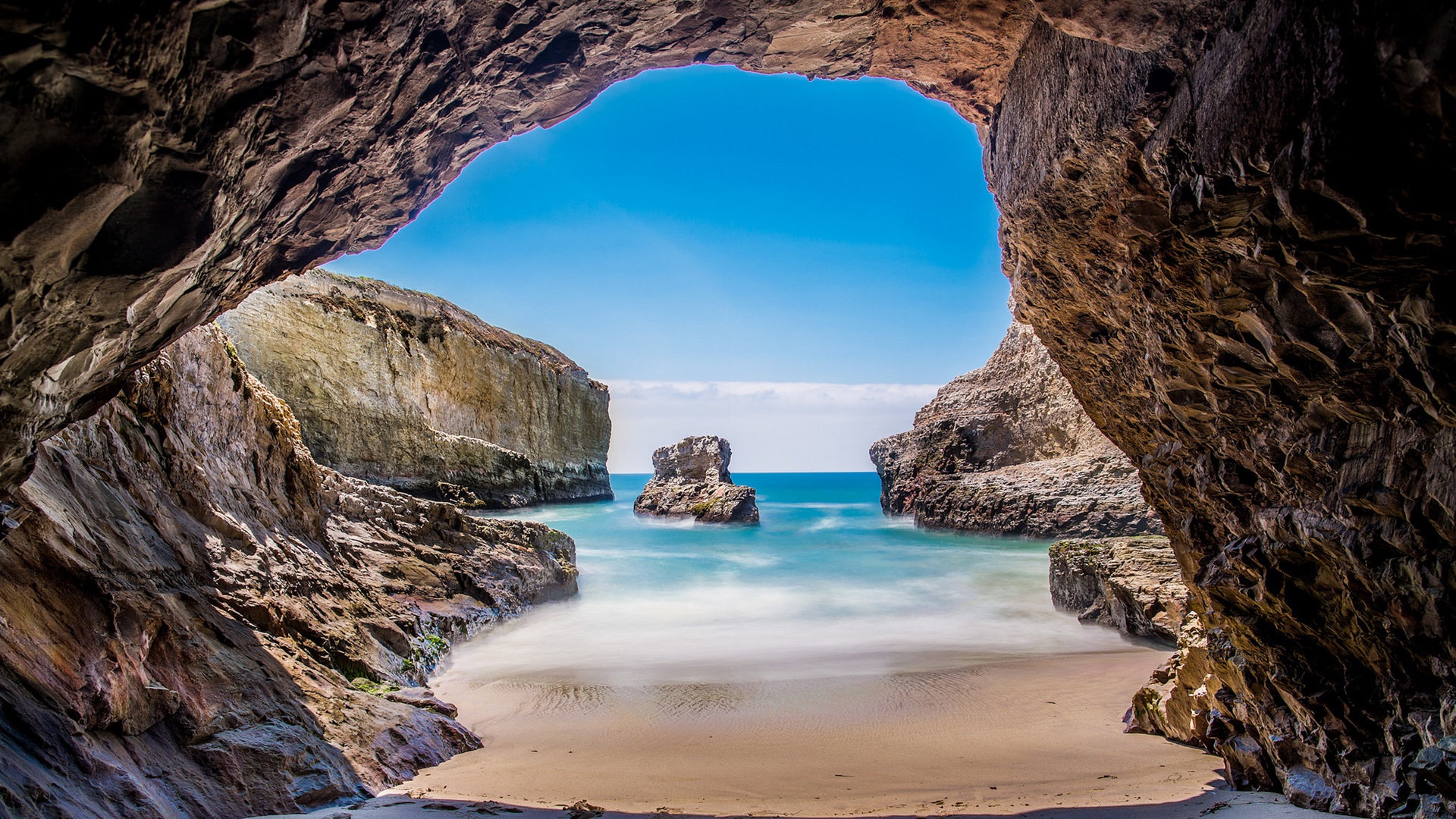 wallpaper kostenlos,natural arch,formation,nature,rock,sea