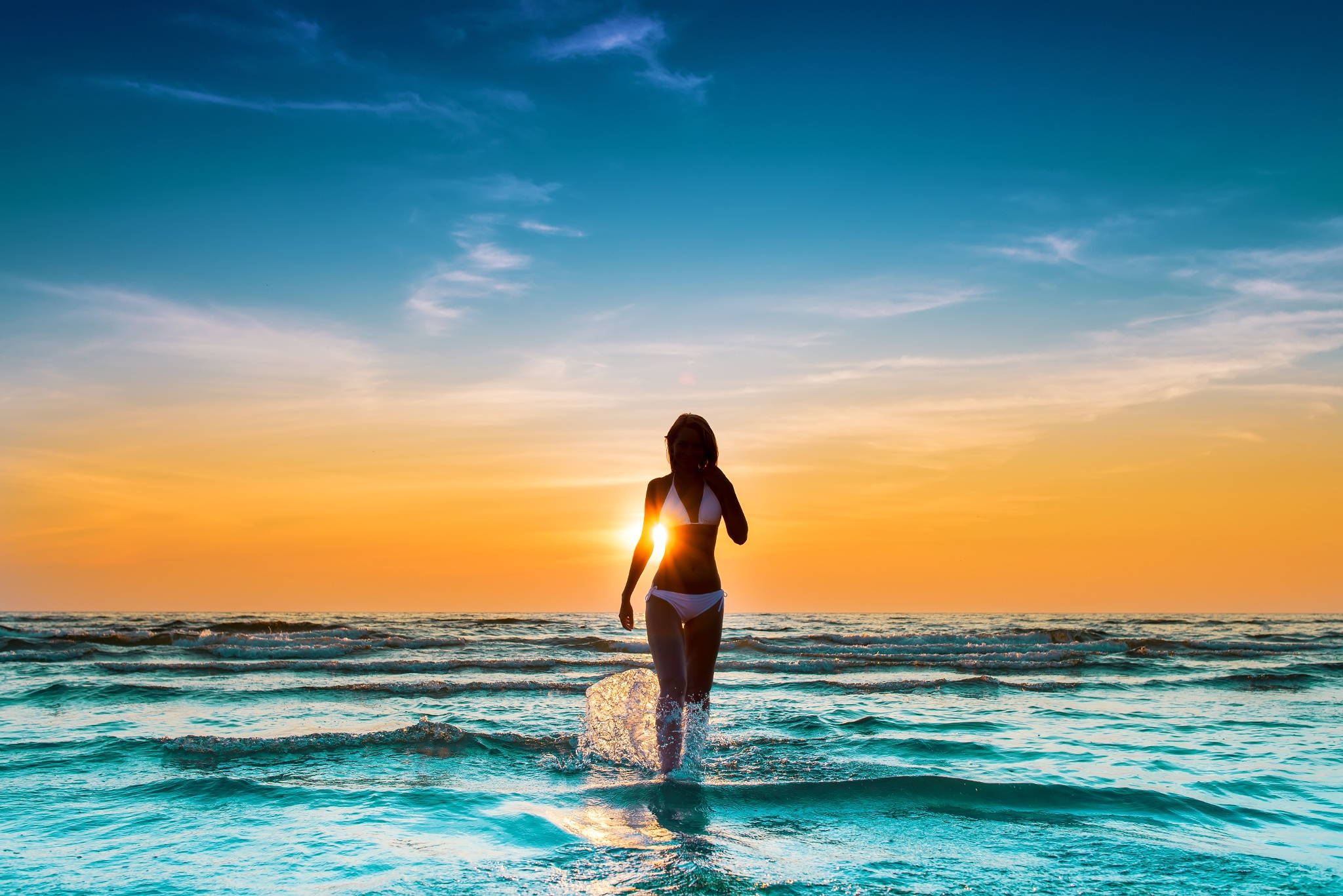 bikini tapeten hd,himmel,wasser,horizont,meer,natur