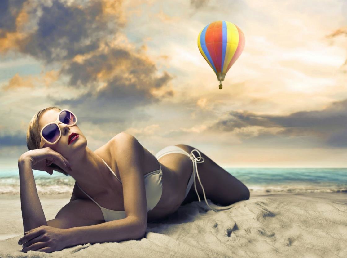 bikini wallpapers hd,hot air balloon,hot air ballooning,sky,fun,vacation