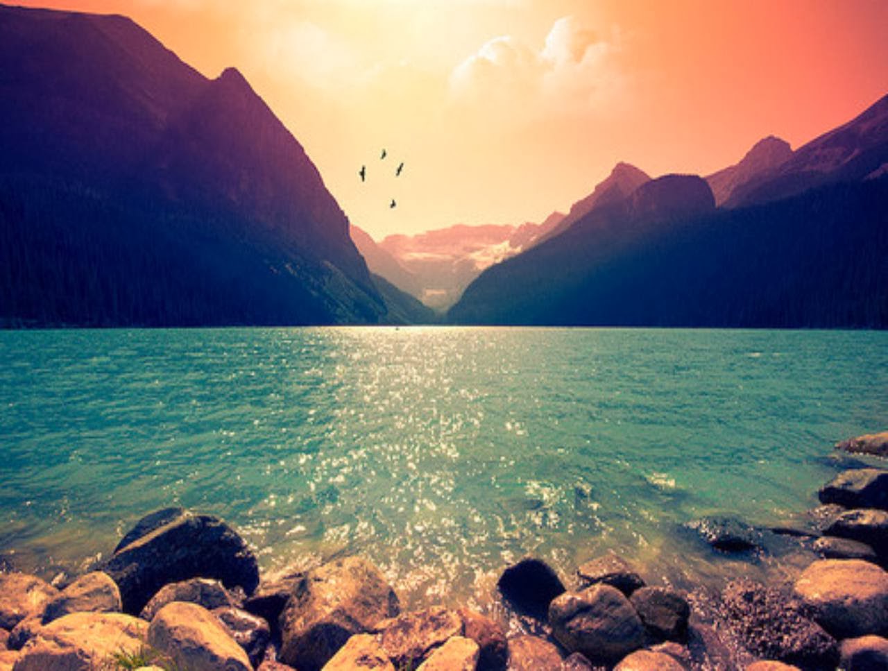 夏壁紙tumblr,空,自然,自然の風景,山,水