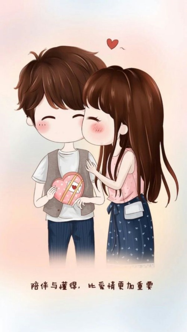 cartoon couple wallpaper,cartoon,anime,love,hime cut,friendship