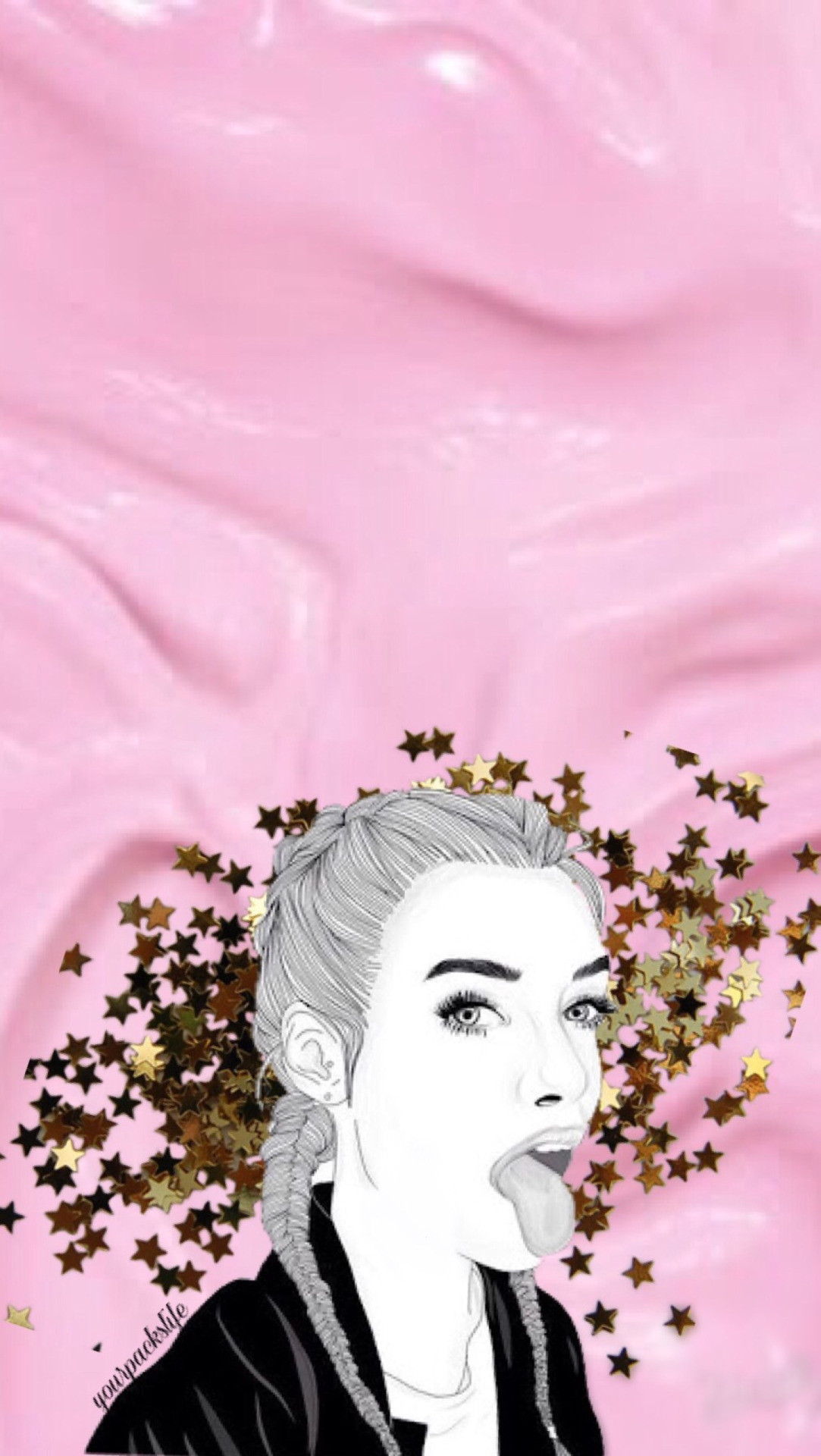 lock screen wallpaper tumblr,pink,illustration,cheek,art,fashion illustration