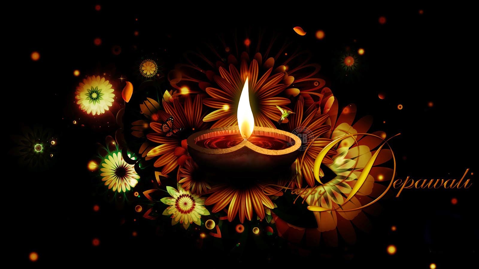 felice diwali wallpaper hd widescreen,diwali,evento,grafica,vacanza,buio