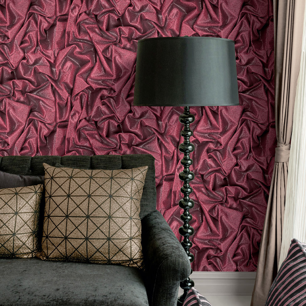 crushed velvet wallpaper,lampshade,wallpaper,purple,wall,lighting accessory