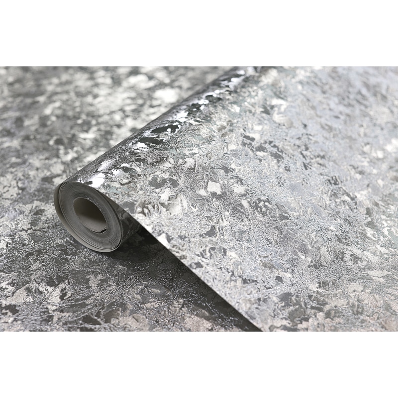 Velvet Crush Foil Wallpaper - Velvet Crush Wallpaper Silver- WallpaperUse