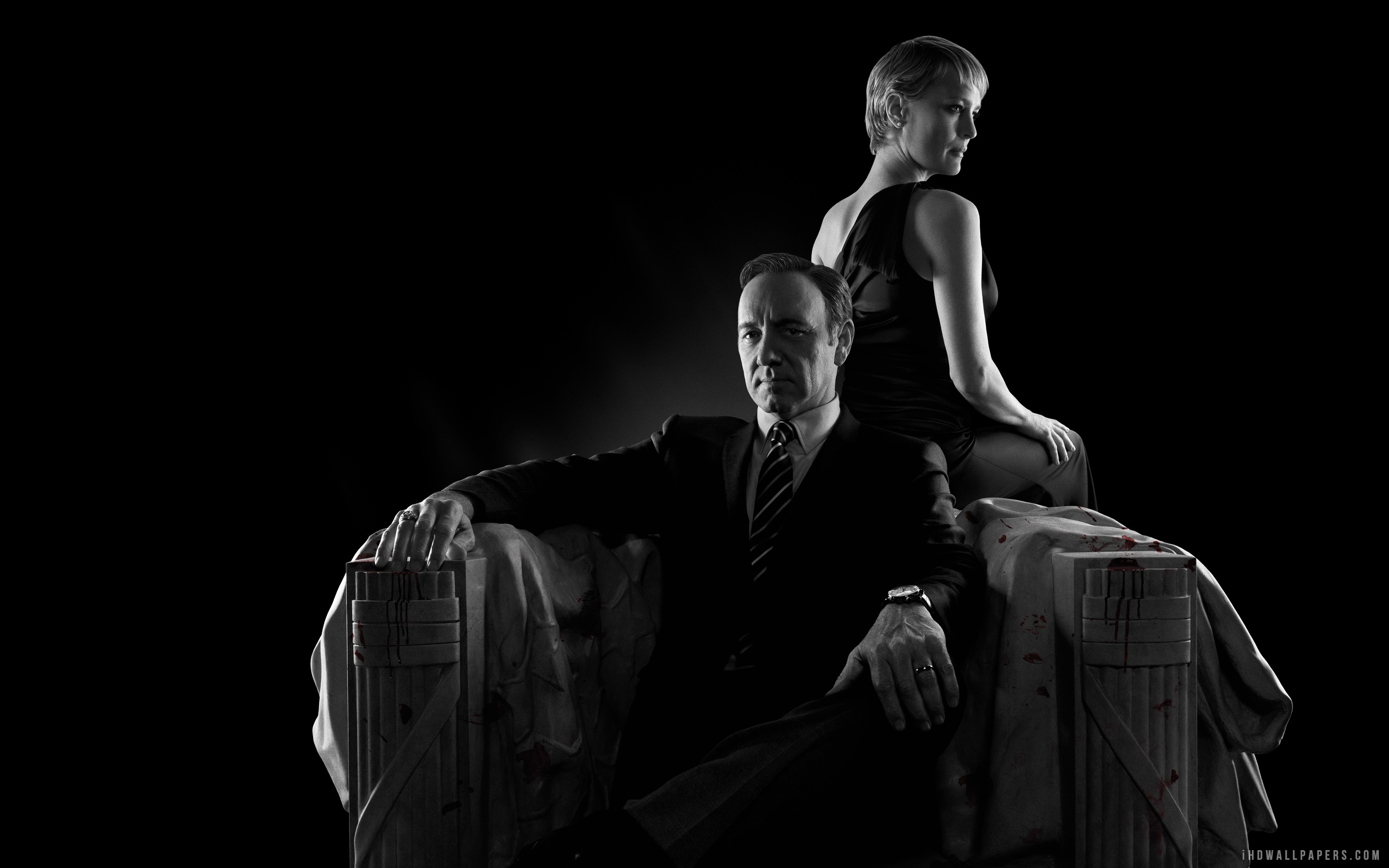 house of cards wallpaper,black,photograph,black and white,monochrome,sitting