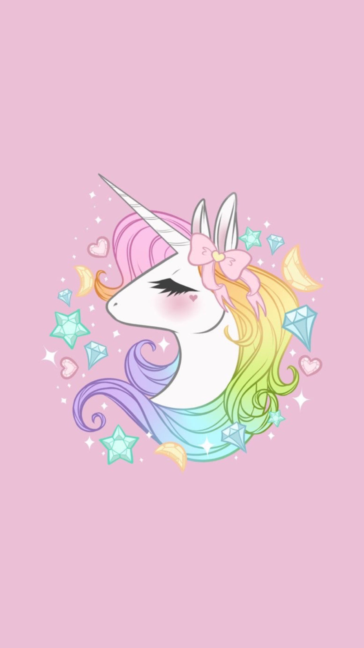 einhorn wallpaper,einhorn,erfundener charakter,rosa,karikatur,illustration