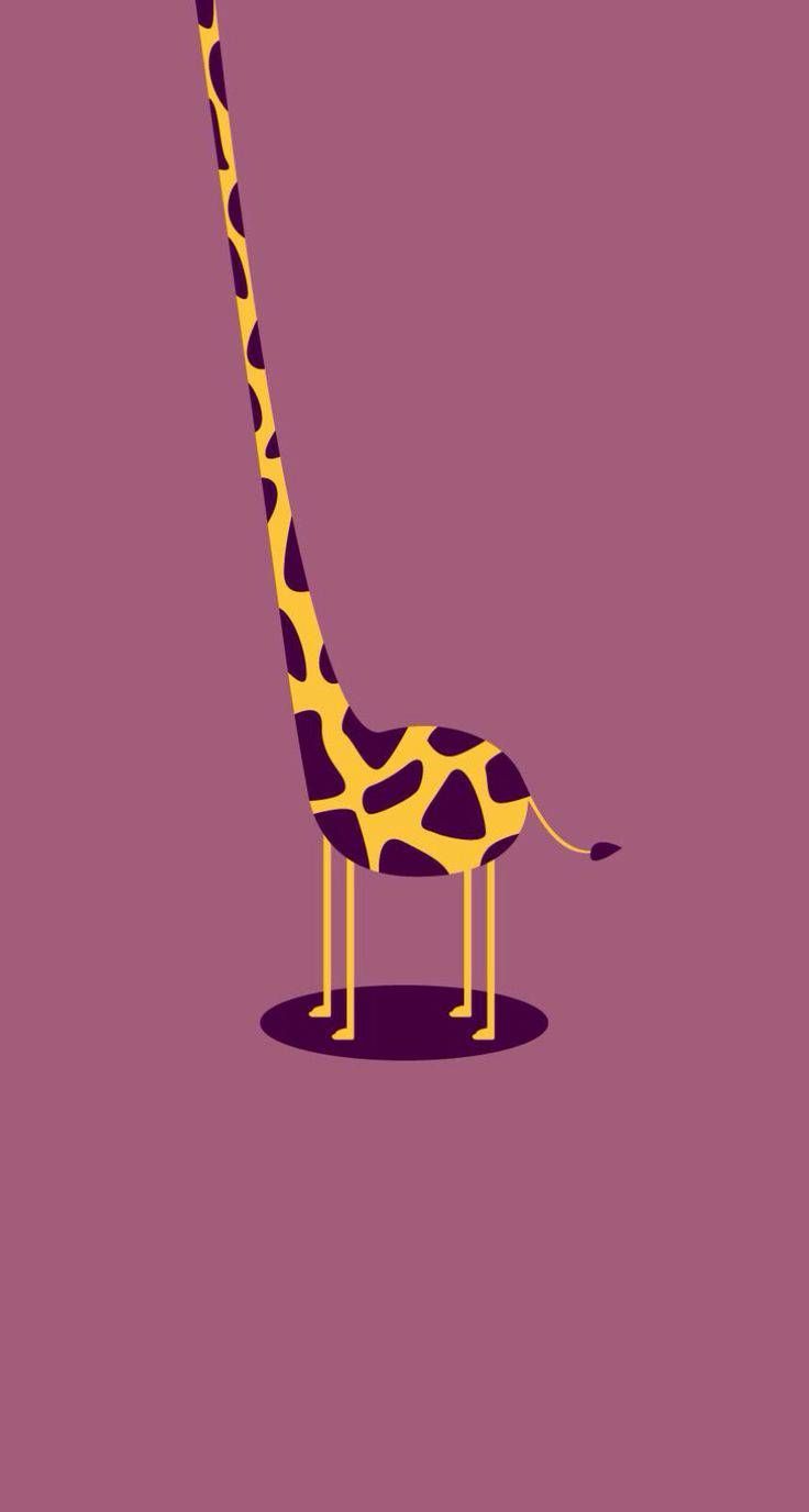 papier peint tumblr feminino,girafe,giraffidae,violet,illustration,animal terrestre